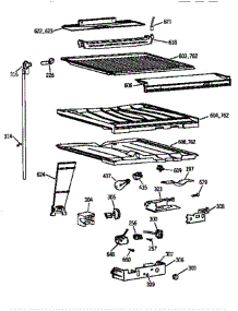 Compartment Separator parts for Ge Refrigerator TBX22PRYFFWW from AppliancePartsPros.com