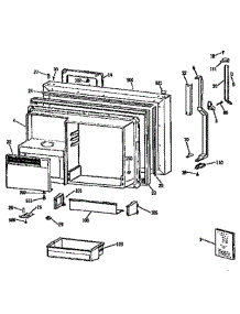 Freezer Door parts for Ge Refrigerator TBX25PCSLLA from AppliancePartsPros.com