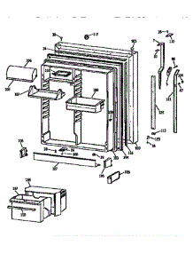 Fresh Food Door parts for Ge Refrigerator TBX25PCSLLA from AppliancePartsPros.com