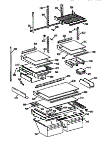 Shelf Assembly parts for Ge Refrigerator TBX25PCSLLA from AppliancePartsPros.com