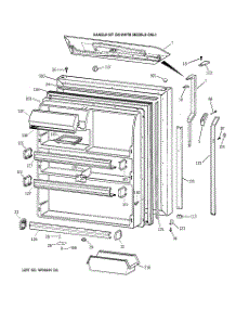 02 - Fresh Food Door parts for Ge Refrigerator TBX24ZAXBRWW from AppliancePartsPros.com
