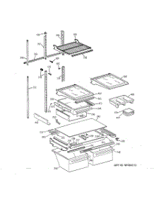 05 - Shelf Parts parts for Ge Refrigerator TBX25PCXCLWW from AppliancePartsPros.com