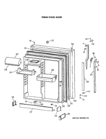 02 - Fresh Food Door parts for Ge Refrigerator TBX19PATMRAA from AppliancePartsPros.com