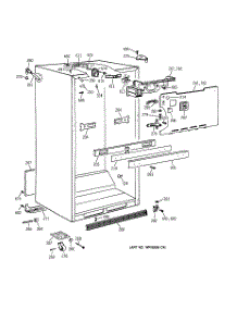 03 - Cabinet Parts parts for Ge Refrigerator TBH18ZAXHRWW from AppliancePartsPros.com