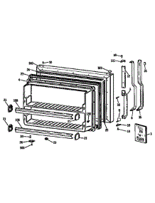 Freezer Door parts for Ge Refrigerator TBX18JISJRAD from AppliancePartsPros.com