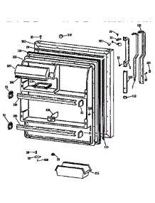 Fresh Food Door parts for Ge Refrigerator TBX18JISJRAD from AppliancePartsPros.com