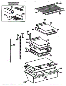 Shelf Assembly parts for Ge Refrigerator TBX18JISJRAD from AppliancePartsPros.com