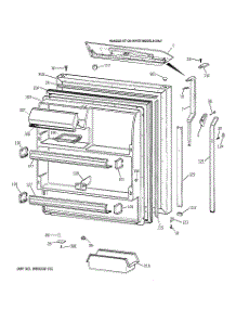 02 - Fresh Food Door parts for Ge Refrigerator TBX18ZAXFRWW from AppliancePartsPros.com