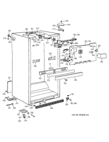 03 - Cabinet Parts parts for Ge Refrigerator TBT25PAXBRWW from AppliancePartsPros.com