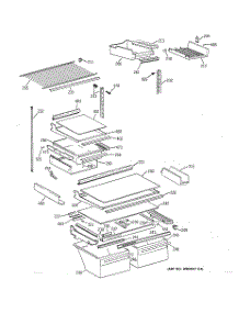 04 - Shelf Parts parts for Ge Refrigerator TBX19PASMRAA from AppliancePartsPros.com