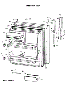 02 - Fresh Food Door parts for Ge Refrigerator TBX18JISARWH from AppliancePartsPros.com