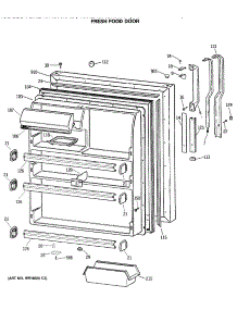 02 - Fresh Food Door parts for Ge Refrigerator TBX21JASNRAD from AppliancePartsPros.com