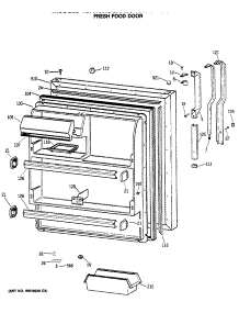 02 - Fresh Food Door parts for Ge Refrigerator TBX18JISGRAD from AppliancePartsPros.com