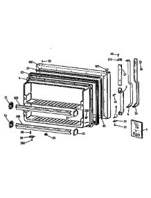 Freezer Door parts for Ge Refrigerator TBX18JISJRWH from AppliancePartsPros.com