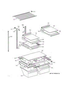 04 - Shelf Parts parts for Ge Refrigerator TBX21CIXJRBB from AppliancePartsPros.com