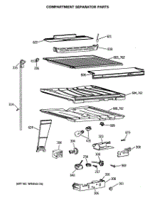 05 - Compartment Separator Parts parts for Ge Refrigerator TBX19PATMRBB from AppliancePartsPros.com