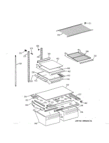 04 - Shelf Parts parts for Ge Refrigerator TBX19DIYLRAA from AppliancePartsPros.com