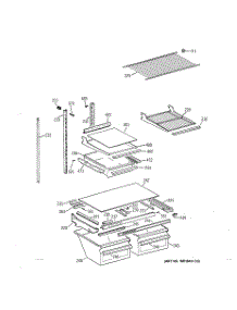 04 - Shelf Parts parts for Ge Refrigerator TBX19DIYKRAA from AppliancePartsPros.com