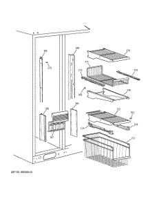 04 - Freezer Shelves parts for Ge Refrigerator TFK28PFZCAA from AppliancePartsPros.com