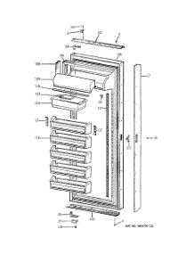 02 - Fresh Food Door parts for Ge Refrigerator BISW42ELE from AppliancePartsPros.com