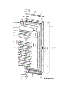02 - Fresh Food Door parts for Ge Refrigerator BISW42ELC from AppliancePartsPros.com