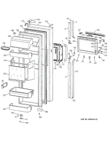 02 - Fresh Food Door parts for Ge Refrigerator TFK30PFZCWW from AppliancePartsPros.com