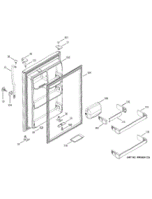 02 - Fresh Food Door parts for Ge Refrigerator STS18ICMBRWW from AppliancePartsPros.com