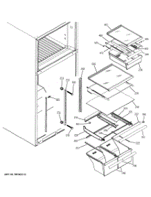06 - Fresh Food Shelves parts for Ge Refrigerator STS18ICMBRWW from AppliancePartsPros.com