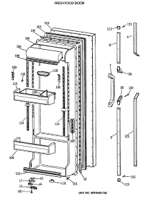 02 - Fresh Food Door parts for Ge Refrigerator TFT22PRXAAA from AppliancePartsPros.com