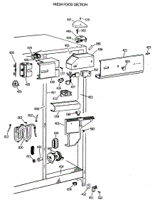 04 - Fresh Food Section parts for Ge Refrigerator TFT22PRXAAA from AppliancePartsPros.com
