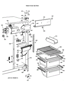 03 - Fresh Food Section parts for Ge Refrigerator TFT20SAXAWW from AppliancePartsPros.com
