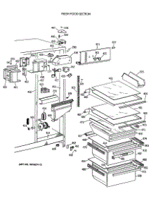 03 - Fresh Food Section parts for Ge Refrigerator TFK22JAXAAA from AppliancePartsPros.com