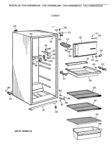 02 - Cabinet parts for Ge Refrigerator TAX14SNSBLAD from AppliancePartsPros.com