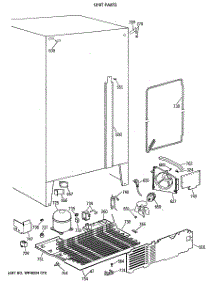 05 - Unit Parts parts for Ge Refrigerator TFT24PAXAWW from AppliancePartsPros.com