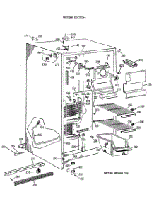 02 - Freezer Section parts for Ge Refrigerator TFT22JAXAAA from AppliancePartsPros.com