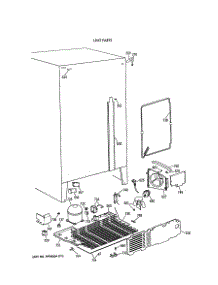 04 - Unit Parts parts for Ge Refrigerator TFT22JAXAAA from AppliancePartsPros.com