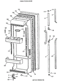 02 - Fresh Food Door parts for Ge Refrigerator TFK22PRXAAA from AppliancePartsPros.com