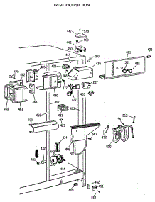 04 - Fresh Food Section parts for Ge Refrigerator TFK22PRXAAA from AppliancePartsPros.com