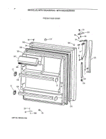 02 - Fresh Food Door parts for Ge Refrigerator MTK18GAXERWW from AppliancePartsPros.com
