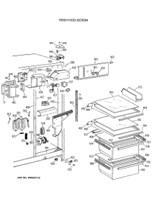 03 - Fresh Food Section parts for Ge Refrigerator MSG20GWXAWW from AppliancePartsPros.com