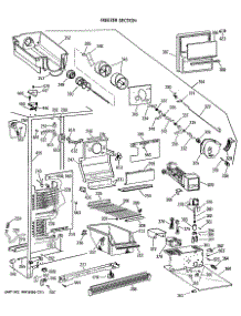 03 - Freezer Section parts for Ge Refrigerator TFK27ZRXAAA from AppliancePartsPros.com