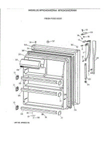 02 - Fresh Food Door parts for Ge Refrigerator MTK24GAXERAA from AppliancePartsPros.com