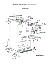 03 - Cabinet Parts parts for Ge Refrigerator MTK24GAXERWW from AppliancePartsPros.com