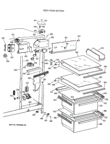 03 - Fresh Food Section parts for Ge Refrigerator TFT20JAXAAA from AppliancePartsPros.com