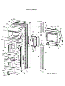 02 - Fresh Food Door parts for Ge Refrigerator MSK27PFXAWW from AppliancePartsPros.com