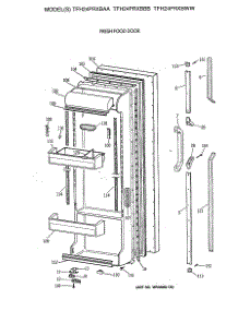 02 - Fresh Food Door parts for Ge Refrigerator TFH24PRXBWW from AppliancePartsPros.com