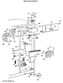 04 - Fresh Food Section parts for Ge Refrigerator MSK27PFXAWW from AppliancePartsPros.com