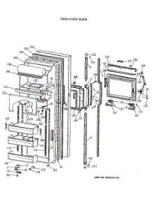 02 - Fresh Food Door parts for Ge Refrigerator TFK27ZFXAAA from AppliancePartsPros.com