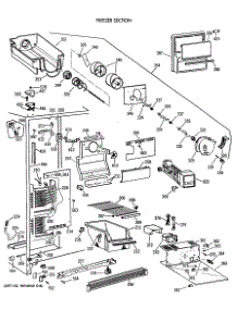 02 - Freezer Section parts for Ge Refrigerator TFT22JWXAWW from AppliancePartsPros.com