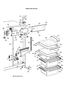 03 - Fresh Food Section parts for Ge Refrigerator TFX20JAXAAA from AppliancePartsPros.com